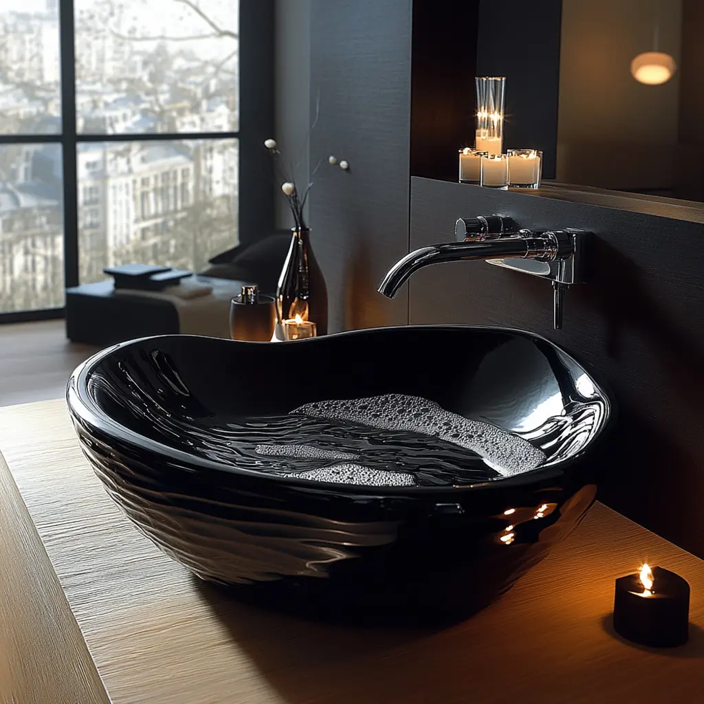 Sleek Oval Vessel Basin